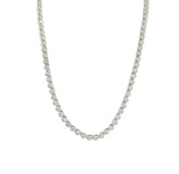 Tennis Style Necklace 925 Sterling Silver with CZ